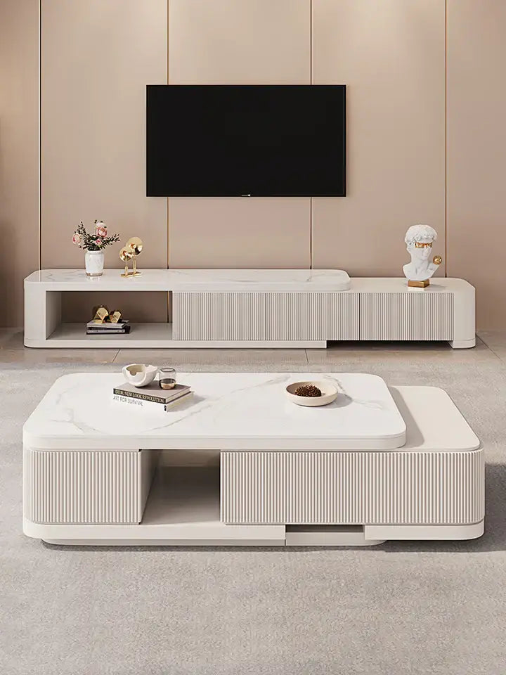 Sintered Stone Extendable Entertainment TV Unit-GCC Home Center