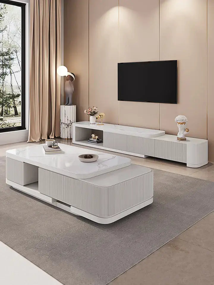 Sintered Stone Extendable Entertainment TV Unit-GCC Home Center