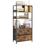 Load image into Gallery viewer, SKY-TOUCH 3 Fabric Drawer Nightstand Storage Chest Unit Home Cabinet w/Shelves Home Living Room Bedroom Entryway Living Furniture, Black,22.8 * 11.4 * 24.8 inch