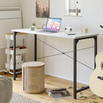 Load image into Gallery viewer, Small Computer Desk – Modern Home Office Writing Desk (White)