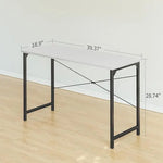 Load image into Gallery viewer, Small Computer Desk – Modern Home Office Writing Desk (White)