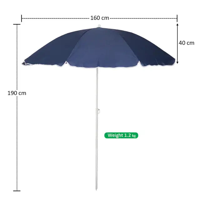Small Patio Outdoor/ Beach Umbrella without Base