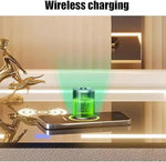 Load image into Gallery viewer, Smart Bedside Cabinet with LED Mirror, Wireless Charging &amp; BT Speaker-GCC Home Center