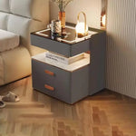 Load image into Gallery viewer, Smart Bedside Cabinet with LED Mirror, Wireless Charging &amp; BT Speaker-GCC Home Center