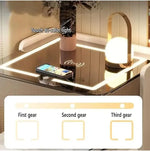 Load image into Gallery viewer, Smart Bedside Cabinet with LED Mirror, Wireless Charging &amp; BT Speaker-GCC Home Center