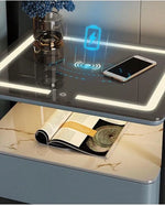Load image into Gallery viewer, Smart Bedside Table with Wireless Charging and 3 Different color of LED Touch changing-GCC Home Center