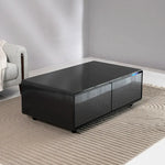 Load image into Gallery viewer, Smart Coffee Table with Built-in Fridge, Wireless Charging &amp; Bluetooth Speaker – Wooden/Brown Finish