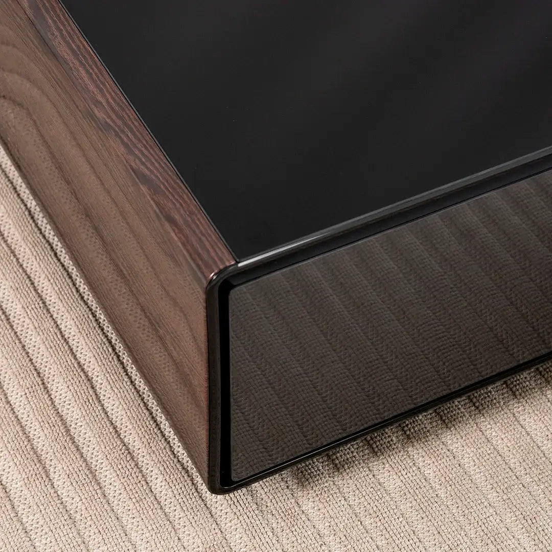 Smart Coffee Table with Built-in Fridge, Wireless Charging & Bluetooth Speaker – Wooden/Brown Finish