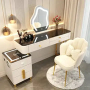 Smart Dressing Table Vanity Makeup Desk Set with Tri-Color LED Mirror-GCC Home Center