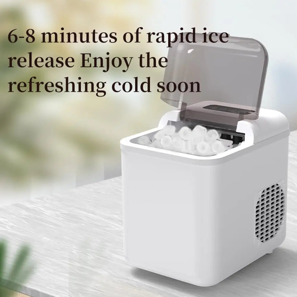 Smart Ice Maker, Fast 6-8 Min Ice Production Machine, APP Remote Control Ice Maker with Automatic Cleaning, Compact Countertop Design for Home Office Kitchen, Energy Efficient Ice Machine