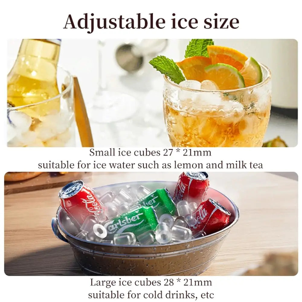 Smart Ice Maker, Fast 6-8 Min Ice Production Machine, APP Remote Control Ice Maker with Automatic Cleaning, Compact Countertop Design for Home Office Kitchen, Energy Efficient Ice Machine