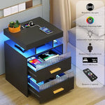 Load image into Gallery viewer, Smart LED Nightstand with Charging Station (45 x 40 x 60 cm)