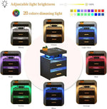 Load image into Gallery viewer, Smart LED Nightstand with Charging Station (45 x 40 x 60 cm)