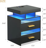 Load image into Gallery viewer, Smart LED Nightstand with Charging Station (45 x 40 x 60 cm)