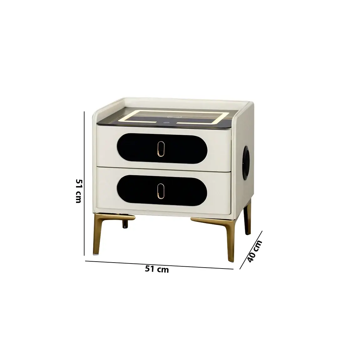 Smart Night Stand With Wireless Charging And Bluetooth Speakers