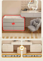 Load image into Gallery viewer, Smart Vanity Table with LED Mirror, Bluetooth Speaker, Wireless Charging - White, Solid Wood-GCC Home Center