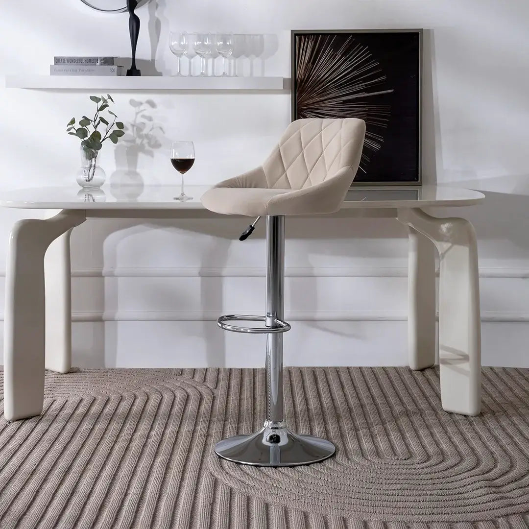 Soft Velvet Fabric Bar Chair