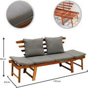 Solid Acacia Wood Sofa Outdoor-GCC Home Center