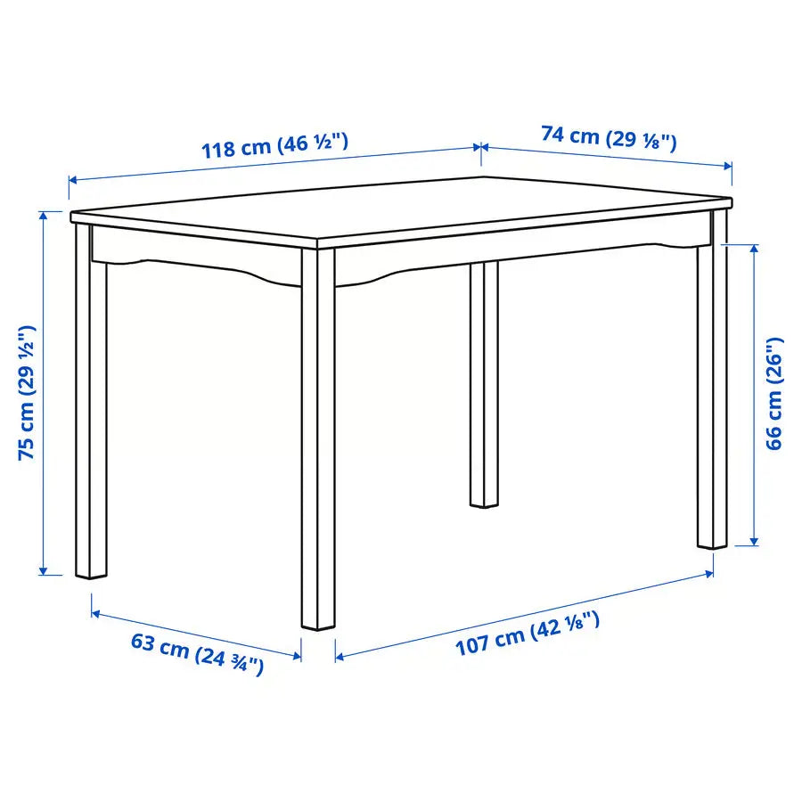 Solid Pine Table and 4 Chairs – Dining Set