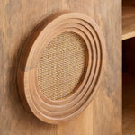 Load image into Gallery viewer, Solid Wood 4-Door Sideboard with Rattan