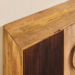 Load image into Gallery viewer, Solid Wood 4-Door Sideboard with Rattan