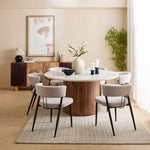 Load image into Gallery viewer, Solid Wood 4-Door Sideboard with Rattan
