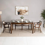 Load image into Gallery viewer, Solid Wood 6-Seater Dining Set – Brown