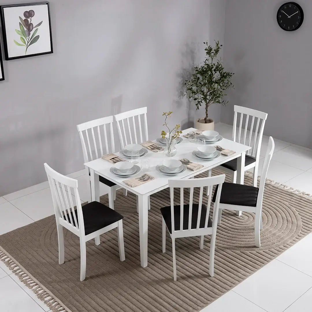 Solid Wood 6-Seater Dining Set