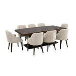 Load image into Gallery viewer, Solid Wood 8-Seater Dining Set – Brown
