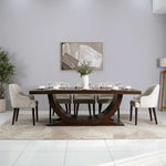 Load image into Gallery viewer, Solid Wood 8-Seater Dining Set – Brown