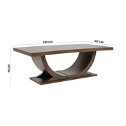 Solid Wood 8-Seater Dining Set – Brown