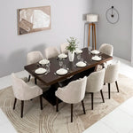 Load image into Gallery viewer, Solid Wood 8-Seater Dining Set – Brown