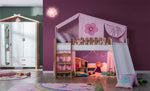 Load image into Gallery viewer, Solid Wood Bunk Bed (Rose Color)