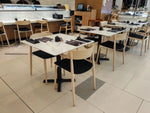 Load image into Gallery viewer, Arabian Mall Solid Wood Dining Chair with Rattan Seat (Light Brown)