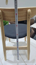 Load image into Gallery viewer, Arabian Mall Solid Wood Dining Chair with Rattan Seat (Light Brown)