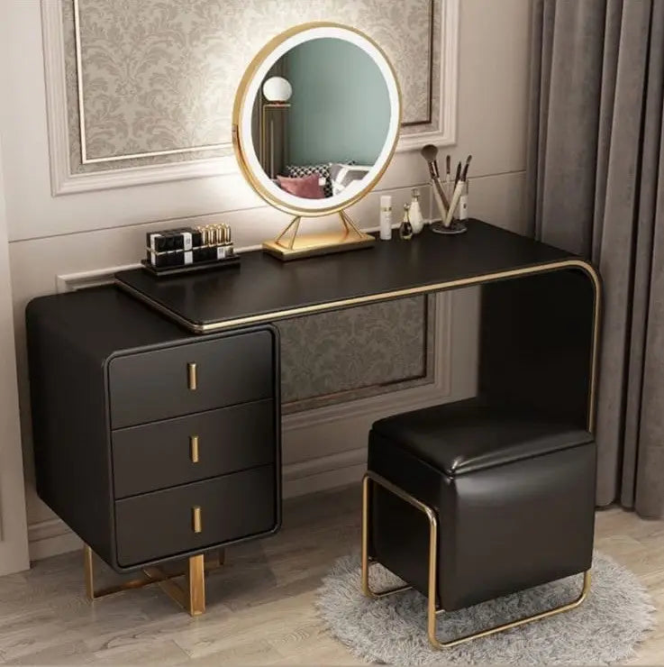 Solid Wood Dressing Table with Smart Mirror and Storage Drawers-GCC Home Center