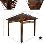 Load image into Gallery viewer, Solid Wood Garden Gazebo-GCC Home Center