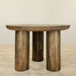 Load image into Gallery viewer, Solid Wood Round Wooden Dining Table – Antique Brown
