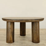 Load image into Gallery viewer, Solid Wood Round Wooden Dining Table – Antique Brown
