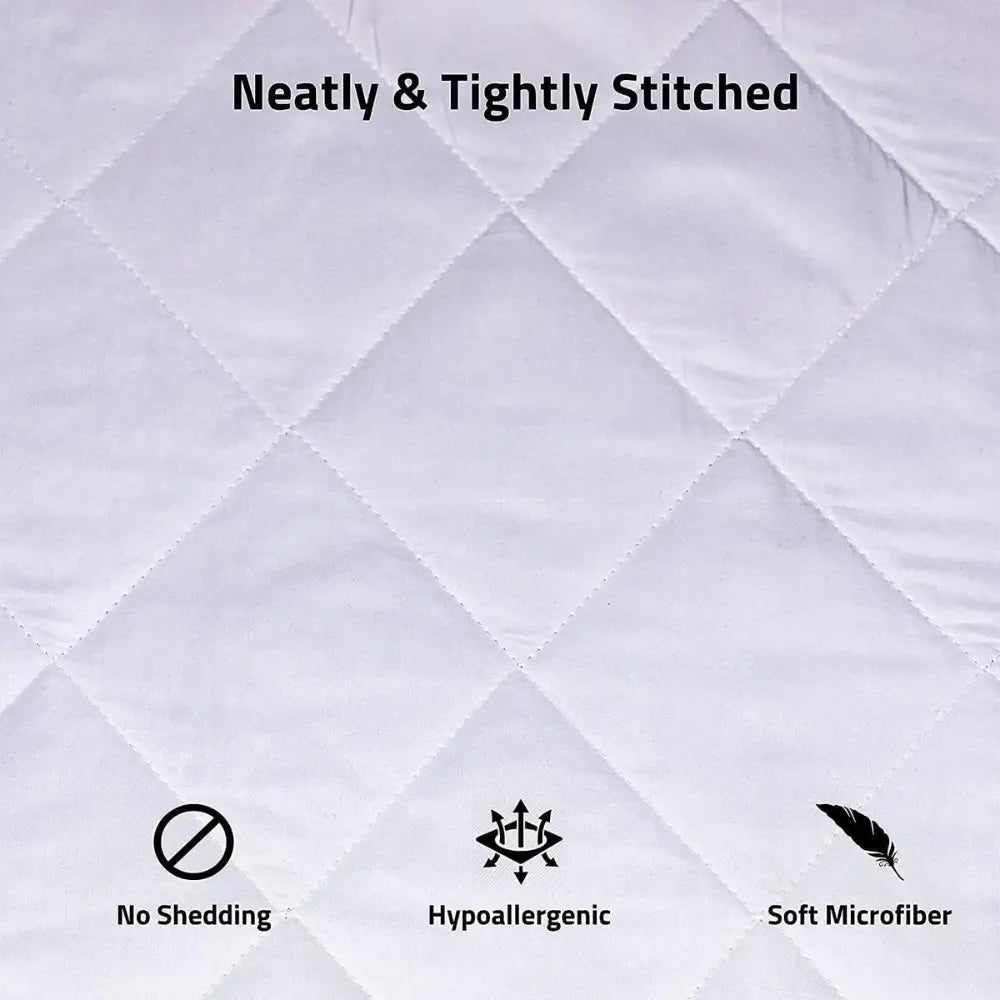 SOMER FIELD Quilted Microfiber Pillow Protectors with Zipper – Pack of 4, Breathable & Machine Washable, 50 x 75cm-GCC Home Center