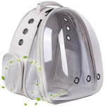 Load image into Gallery viewer, halinfer SOURCER Expandable Bubble Cat Carrier Backpack, Space Capsule Pet Carrier for Small Dog, Transparent Pet Hiking Traveling Backpack X-Large Grey