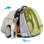 Load image into Gallery viewer, halinfer SOURCER Expandable Bubble Cat Carrier Backpack, Space Capsule Pet Carrier for Small Dog, Transparent Pet Hiking Traveling Backpack X-Large Grey