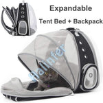 Load image into Gallery viewer, halinfer SOURCER Expandable Bubble Cat Carrier Backpack, Space Capsule Pet Carrier for Small Dog, Transparent Pet Hiking Traveling Backpack X-Large Grey