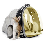 Load image into Gallery viewer, halinfer SOURCER Expandable Bubble Cat Carrier Backpack, Space Capsule Pet Carrier for Small Dog, Transparent Pet Hiking Traveling Backpack X-Large Grey