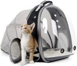 Load image into Gallery viewer, halinfer SOURCER Expandable Bubble Cat Carrier Backpack, Space Capsule Pet Carrier for Small Dog, Transparent Pet Hiking Traveling Backpack X-Large Grey