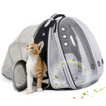 Load image into Gallery viewer, halinfer SOURCER Expandable Bubble Cat Carrier Backpack, Space Capsule Pet Carrier for Small Dog, Transparent Pet Hiking Traveling Backpack X-Large Grey