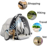 Load image into Gallery viewer, halinfer SOURCER Expandable Bubble Cat Carrier Backpack, Space Capsule Pet Carrier for Small Dog, Transparent Pet Hiking Traveling Backpack X-Large Grey