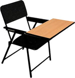 Load image into Gallery viewer, Spacecrafts Folding Cushion Study Chair with Writing Pad | Space Saving and Adjustable | Desk Chair | Black
