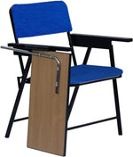 Load image into Gallery viewer, Spacecrafts® Folding Cushion Study Chair | Space Saving | Desk Chair | Powder Coated with Cushion | Blue Color (with WRITING PAD)
