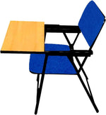 Load image into Gallery viewer, Spacecrafts® Folding Cushion Study Chair | Space Saving | Desk Chair | Powder Coated with Cushion | Blue Color (with WRITING PAD)